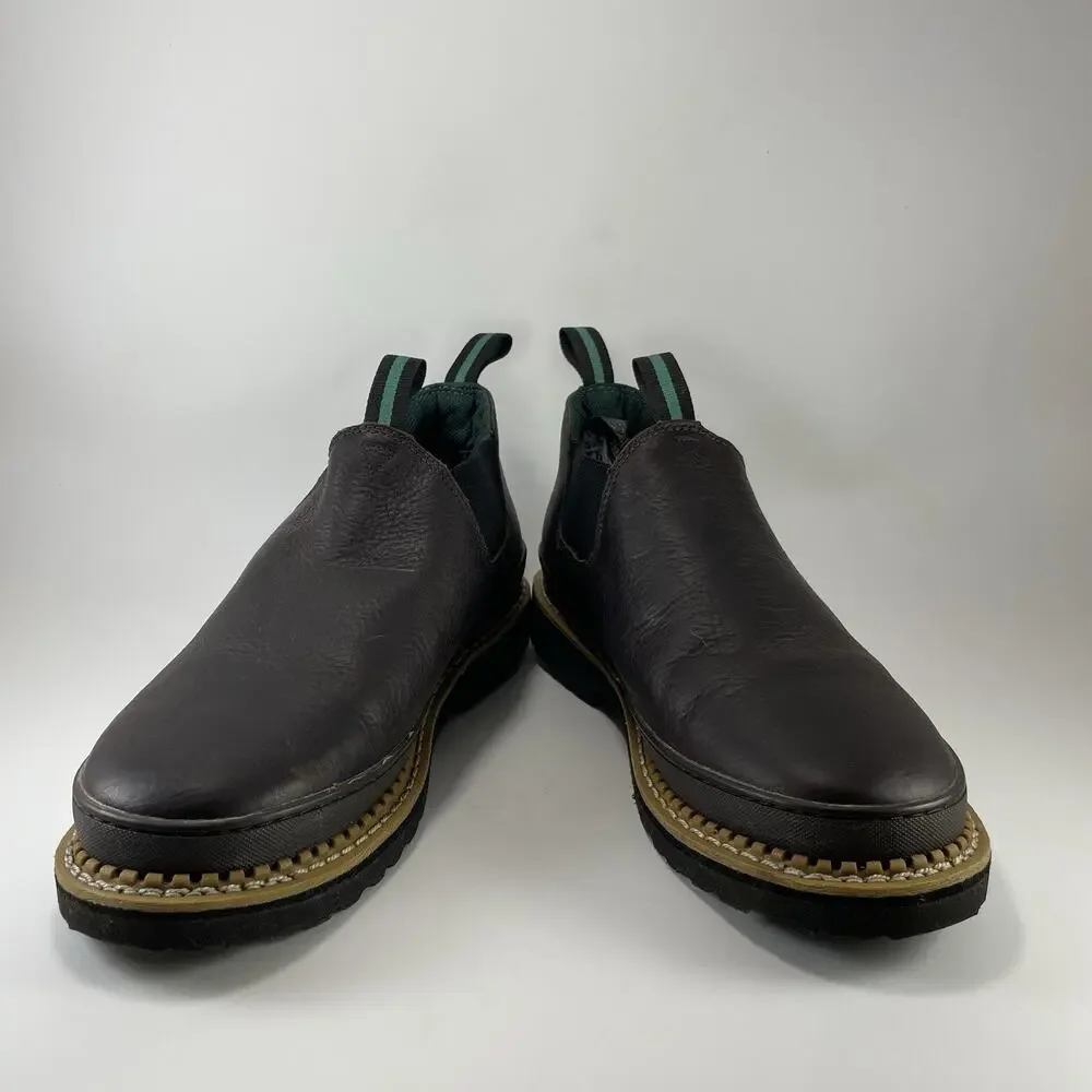 Georgia Boot Giant Romeo GR262 Mens Size 11 W Wide Brown Leather Slip On Work